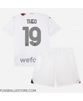 Günstige AC Milan Theo Hernandez #19 Auswärts Trikotsatzt Kinder 2023-24 Kurzarm (+ Kurze Hosen)